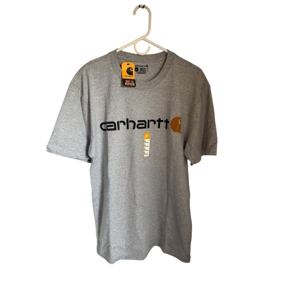 Carhartt Men's Loose Fit Heavyweight Short-Sleeve Logo Heather Gray New s